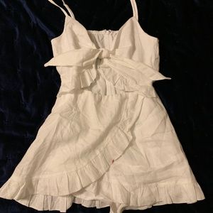 LF white tie romper